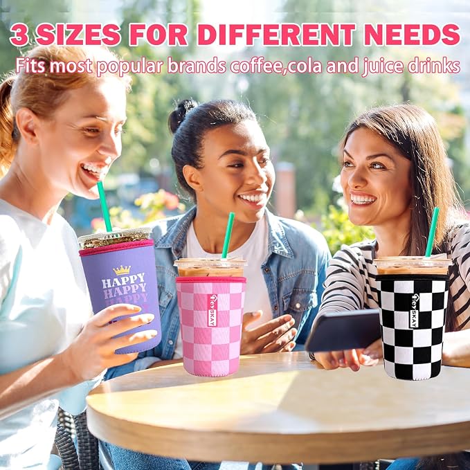 HEYSKAY Insulated Coffee Cup Sleeves Reusable Neoprene Iced Coffee Sleeve - Image 7