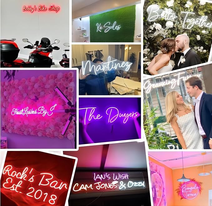 Wakklia Custom Neon Sign, Large Custom LED Sign Customizable, Personalized Name - Image 4