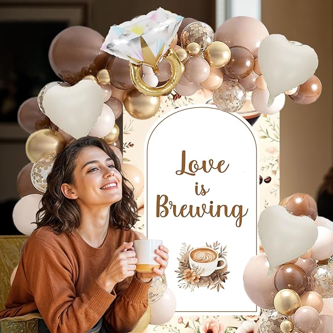 Love is Brewing Bridal Shower Decorations Balloons - Image 8