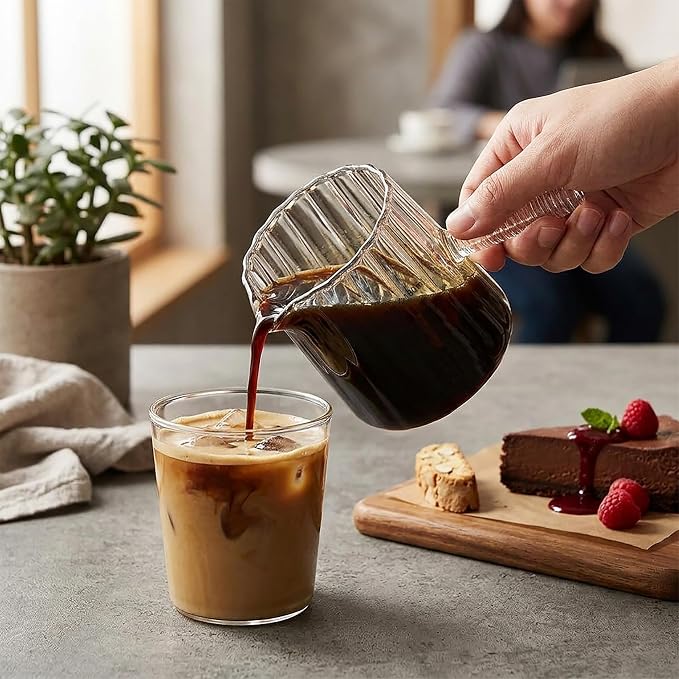 6oz Espresso Measuring Cup, V-spout Glass Espresso Shot Cup - Image 7