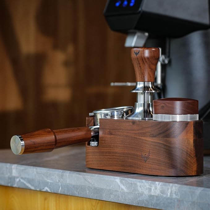 51mm Espresso Tamping Station Rosewood KNODOS Coffee Tamping & Portafilter - Image 5