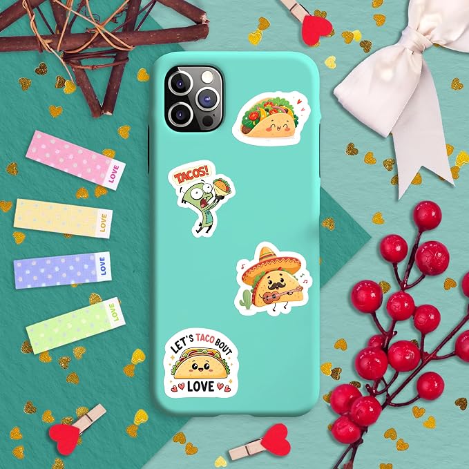 100Pcs Taco Stickers for Adults Vinyl - Image 7