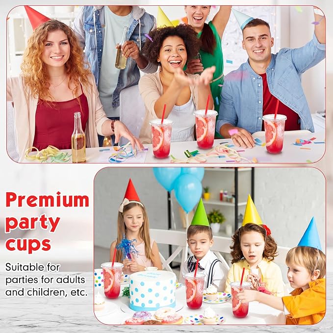 Ziliny 50 Sets Clear Plastic Cups - Image 7