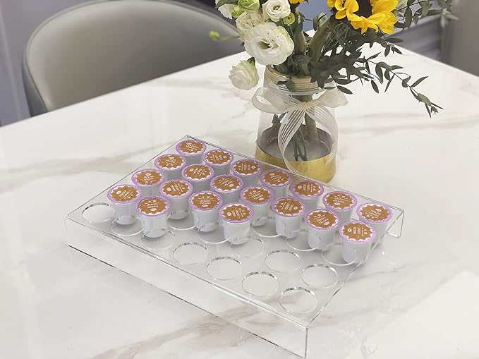 IEEK 2 Pack of 35 Slots Flat Countertop Coffee Pod Holder K Cup Organizer Tray - Image 5