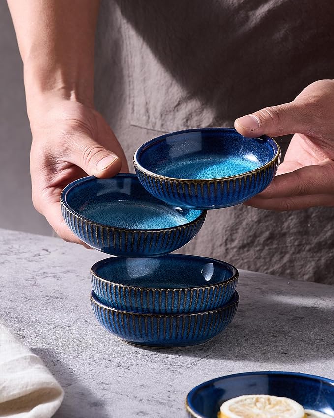 famiware Starlight Soy Sauce Dish Ceramic Dipping Bowls Set of 6, 3 oz - Image 6
