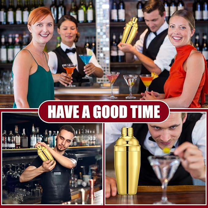 Nitial 9 Pcs Bar Cocktail Shaker Professional Stainless Steel Martini Drink - Image 6