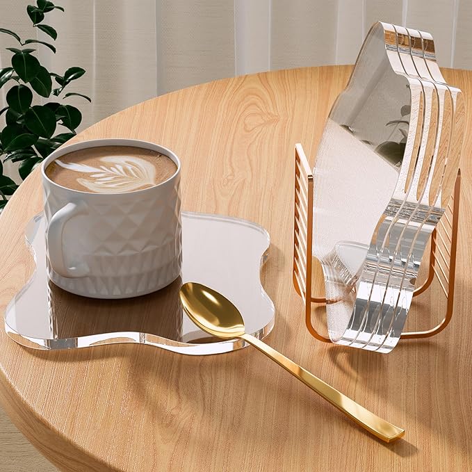 Acrylic 5Pcs/Set Coaster for Desk by Leadiy