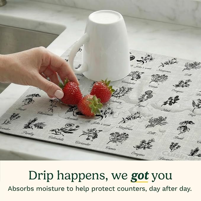 Cuisinart Coffee Mat for Countertop–Quick-Dry Absorbent Coffee Bar Mat for - Image 4