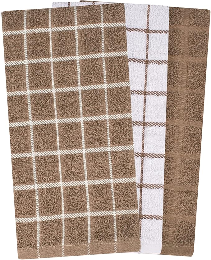 Ritz Premium 100% Cotton Terry Check Kitchen Dish Towels - Image 2