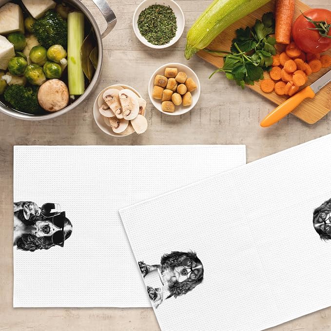 Funny Springer Spaniel Kitchen Towels Set of 2, Funny Dog Kitchen Accessories - Image 5