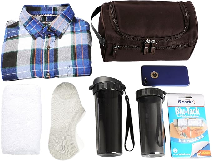 Vercord Mens Toiletry Bag Wash Travel Small Shaving Dop Kit Shower Bathroom - Image 5
