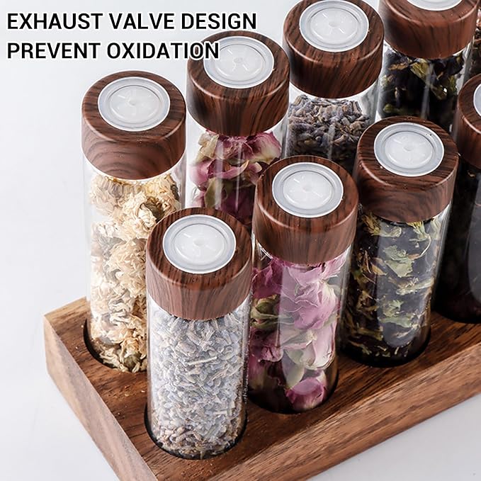 banapoy Single Dose Coffee Bean Storage Tubes, Dosing Glass Vials Tube Display - Image 3
