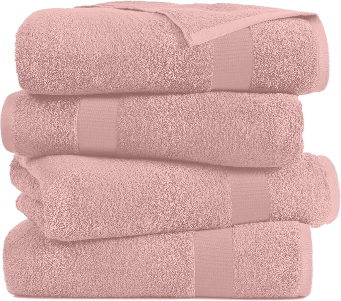 RIVERSIDE Medium Bath Towel Set of 4, 24x48 Inches – 100% Ring-Spun Cotton Bath - Image 4