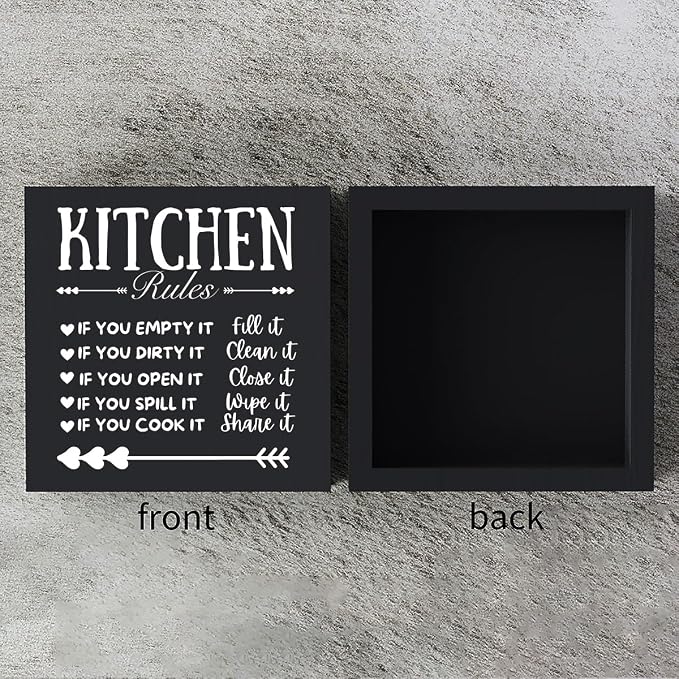 Funny Kitchen Decor Rustic Kitchen Decorations Wood Sign Desk Decor Farmhouse - Image 3