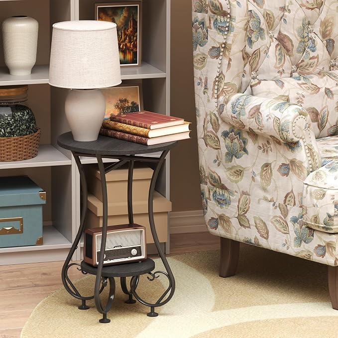 X-cosrack Small Round Side Table, Round End Table - Image 7