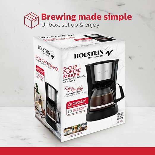 Holstein Housewares 5 Cup Drip Coffee Maker – Compact and User-Friendly - Image 8