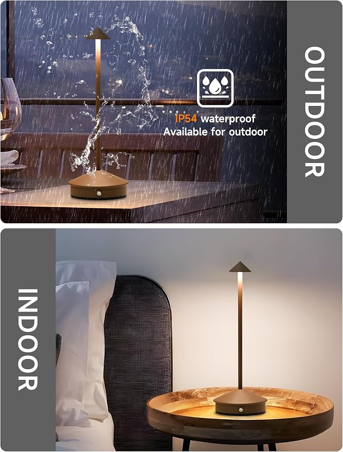 Cordless Table Lamps, LED Rechargeable Desk Lamp, Portable Modern USB Battery - Image 5