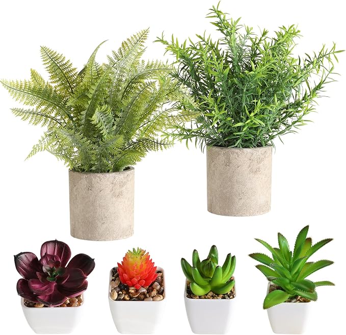 Veryhome 6Pcs Small Fake Plants by Veryhome