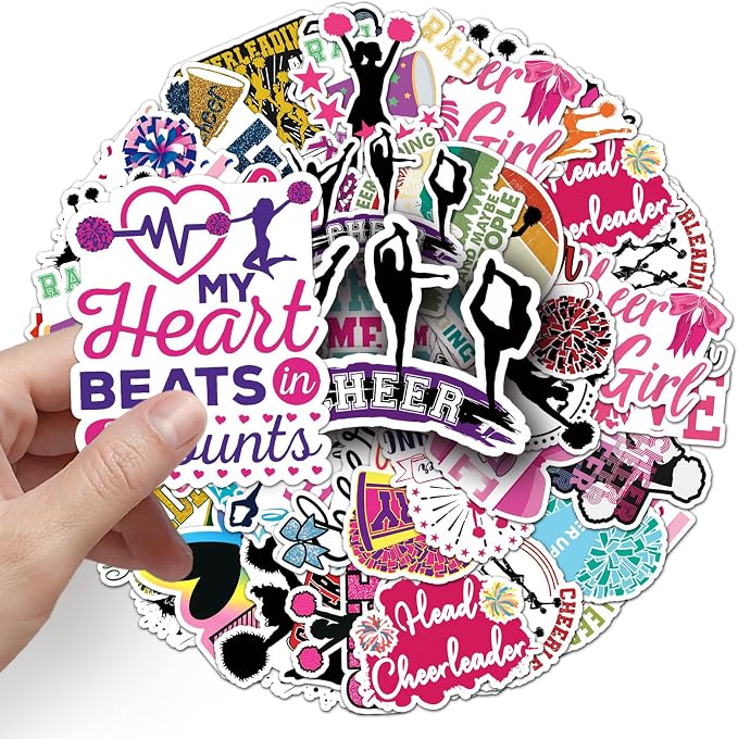50Pcs Cheerleading Stickers, Waterproof Vinyl Cheer Stickers - Image 2