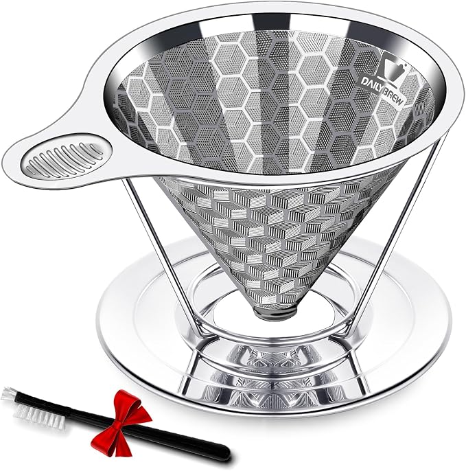 Triple Layer Pour Over Coffee Filter Durable Pour Over Coffee Dripper Easy by dailybrew