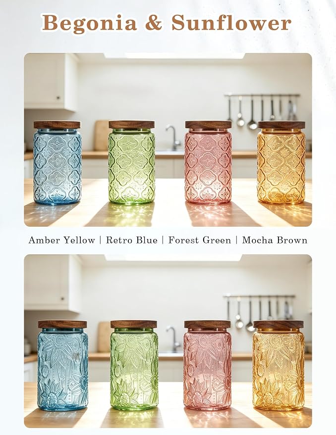 Glass Jar with Airtight Wood Lid – 24 OZ Vintage Storage Canister - Image 6