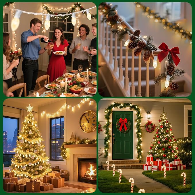 Minetom C9 Christmas String Lights Outdoor 50ft Vintage Christmas Tree Lights - Image 7