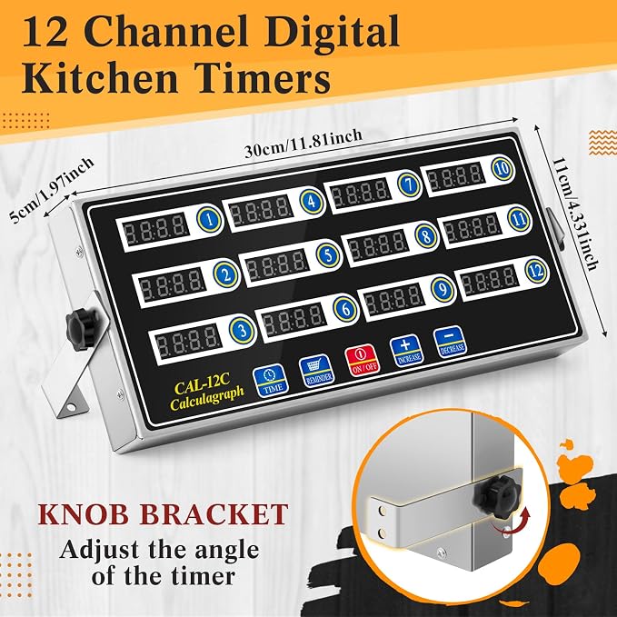 Relaxweex 1 Pack Digital Kitchen Timer, Commercial Cooking Timer - Image 4