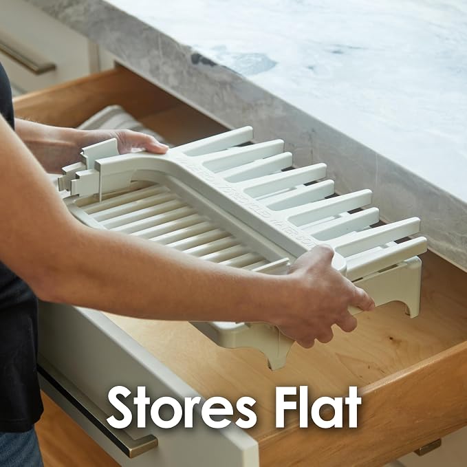 PopYum Gray Space Saving Drying Rack from 100% Recycled Bottles | Space Saving - Image 8