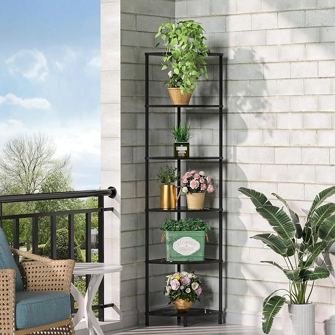 Book Shelf Corner Shelf, 6 Tier Corner Bookshelf Display - Image 6