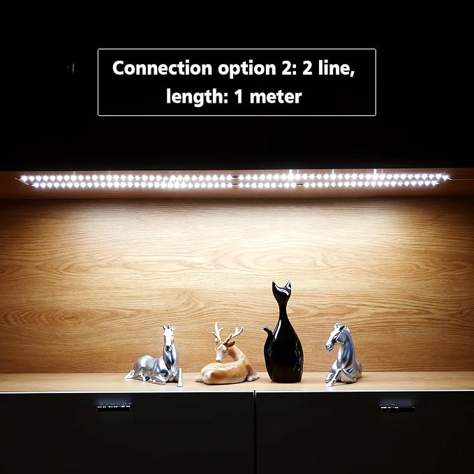WOBANE LED Under Cabinet Lighting Kit, Flexible LED Ribbon Lights Bar, Under - Image 3