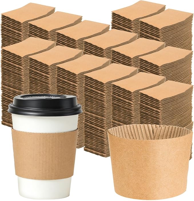 1005 Pack disposable coffee cup sleeves bulk by AiDiYGECO