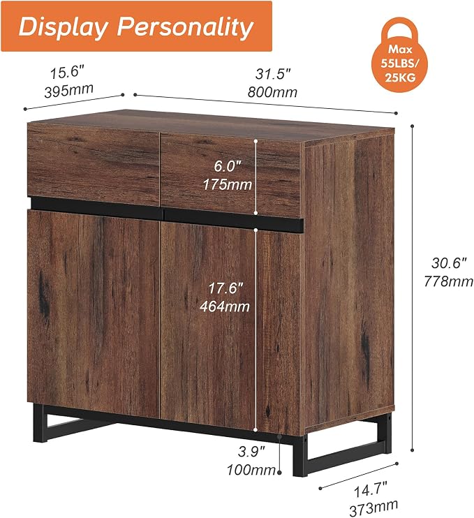 WAMPAT Sideboard Buffet Cabinets, Modern Sideboard - Image 2