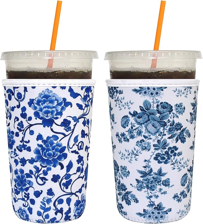 2 Pack Reusable Iced Coffee Sleeves by FRRIOTN