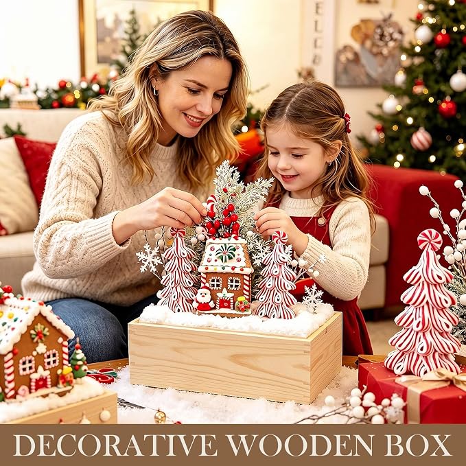 Sliner 6 Pack Unfinished Wood Crates Wooden Storage Boxes Unfinished Wooden - Image 5