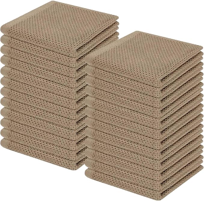 Homaxy 100% Cotton Waffle Weave Kitchen Dish Cloths, Ultra Soft Absorbent Quick by Homaxy