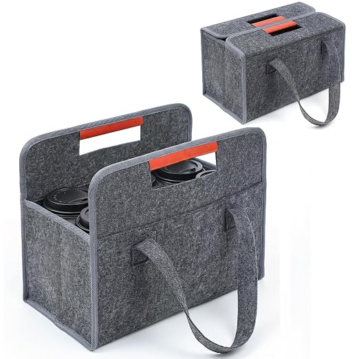 6 Cup Drink Carrier with Handle, Insulated Drink Caddy Holder with Adjustable by Moukeren