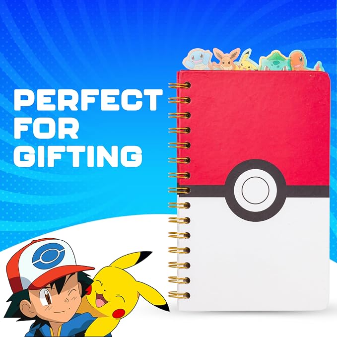 Silver Buffalo Pokemon Pokeball Starters Spiral Tabbed Notebook, 8 x 5 Inches - Image 7