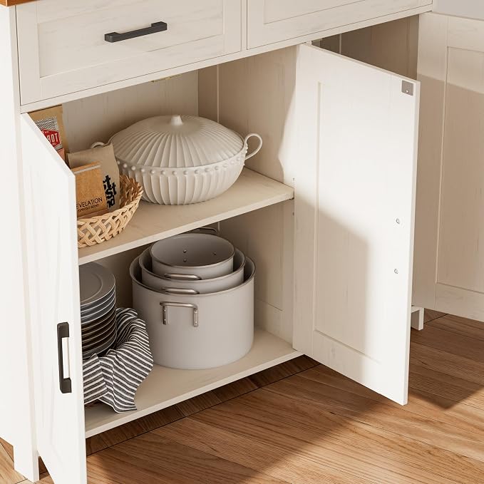 Homhedy Sideboard Buffet Cabinet, Coffee Bar Storage Cabinet - Image 9