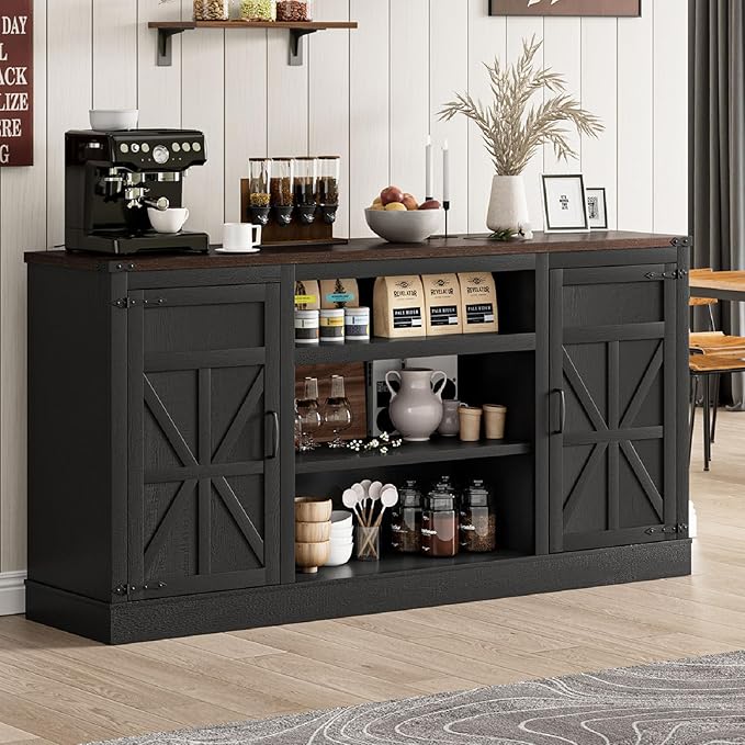 XVD 66" Farmhouse Coffee Bar Cabinet by Unknown