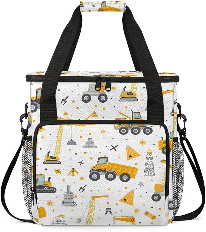 Tractor Excavator Coffee Maker Carring Bag, Large Insulated Storage Organizer by Home