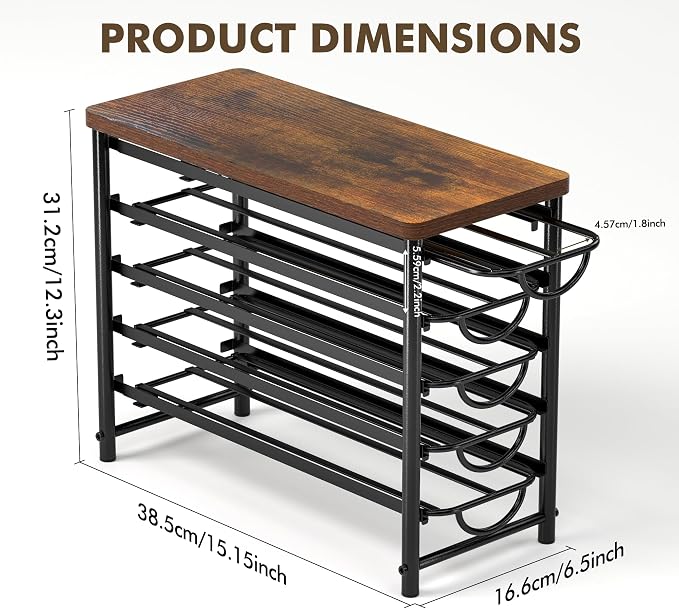 HFHOME Coffee Pod Holder with Wooden Top, Compatible with K-Cups, 5-Tier Coffee - Image 3