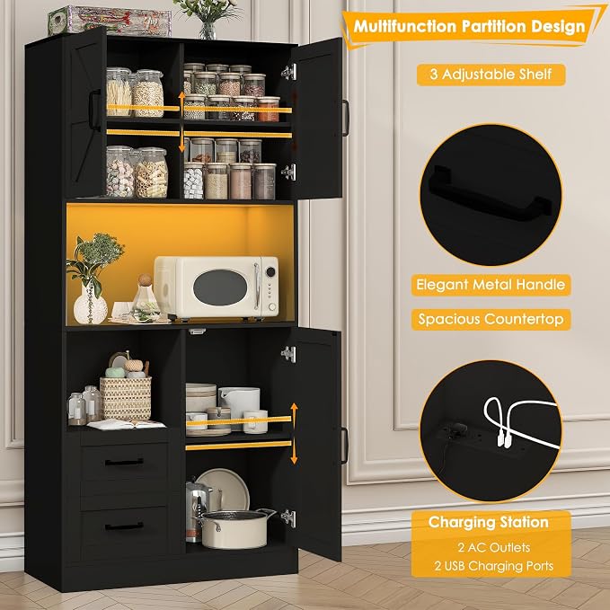 Kitchen Pantry Storage Cabinet - Image 7