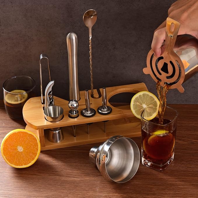 Cocktail Shaker Set Bartender Kit : 12-Piece Bar Tool Set - Image 6