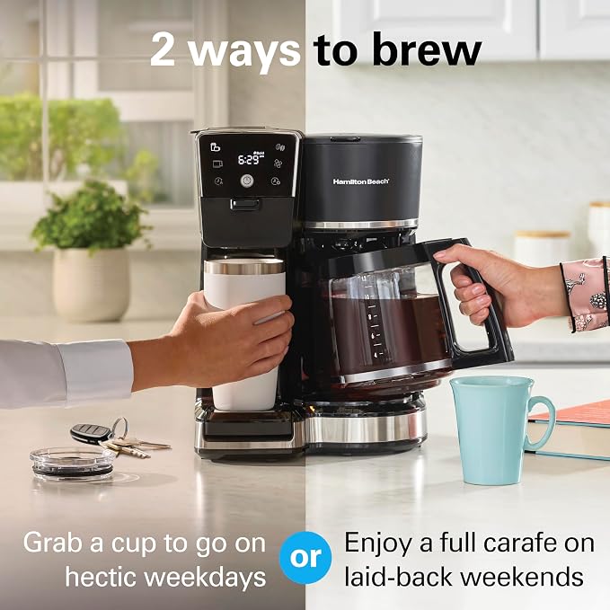 Hamilton Beach 2-Way 12 Cup Programmable Drip Hot and Iced Coffee Maker & - Image 3