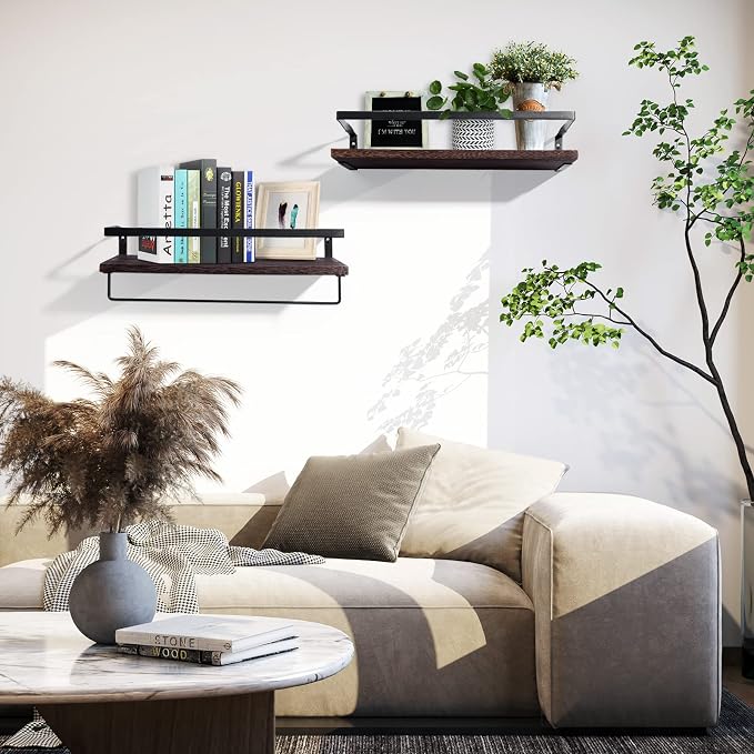 Uten Floating Shelves, Wall Shelves Set of 2, Wall Mounted - Image 6