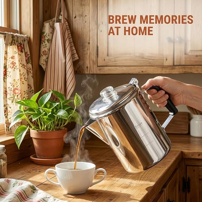 Cididu Camping Coffee Pot Stainless Steel, Coffee Pot Outdoors, Durable Stove - Image 7