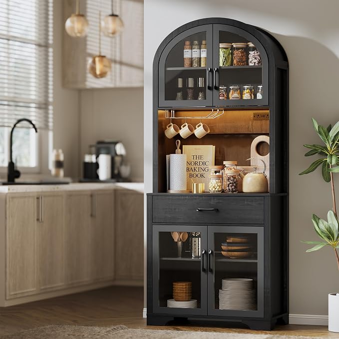 75" Tall Arched Pantry Cabinet by beronbaer