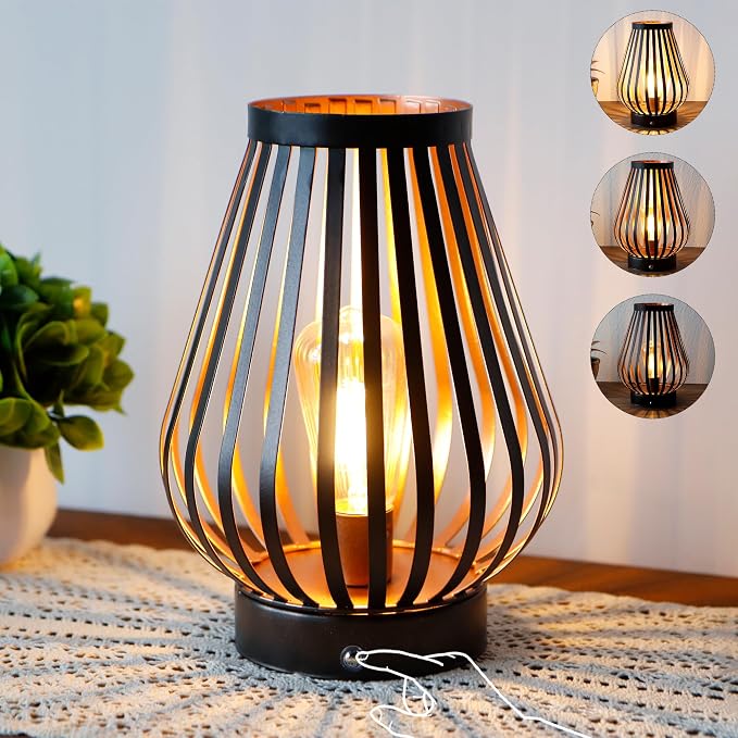 JHY DESIGN Set of 2 Dimmable Touch Bedside Table Lamp 8.5''H Rechargeable - Image 3