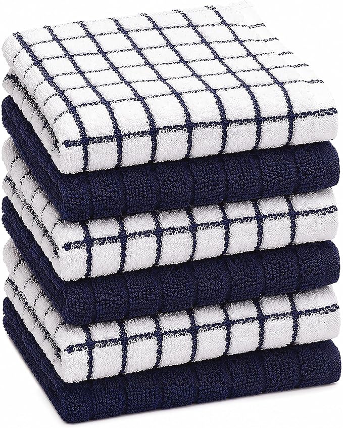 Bumble Dish Cloths | 12” x 12” | 100% Cotton Kitchen Towels | 405 GSM | Soft by BumbleTowels