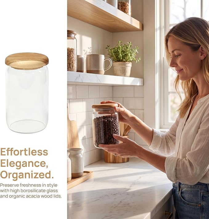 4-Pack 23 fl oz Wide Mouth Mason Jars - Image 2